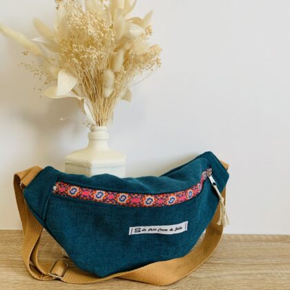 Sac Banane, vert émeraude.
