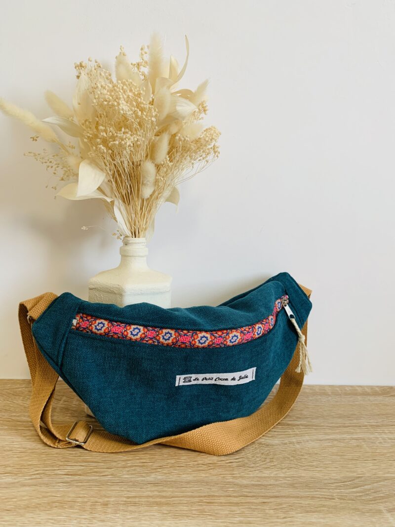 Sac Banane, vert émeraude.