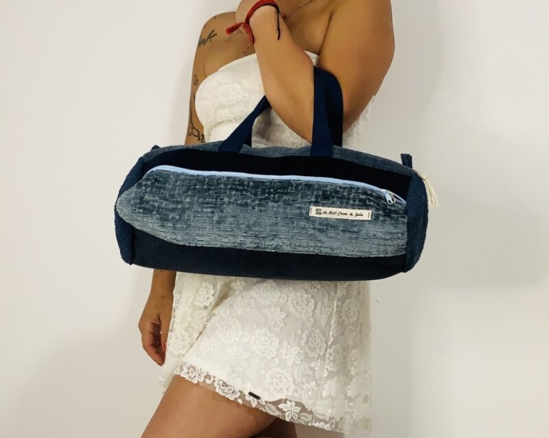 Sac de ville bleu. – Image 5